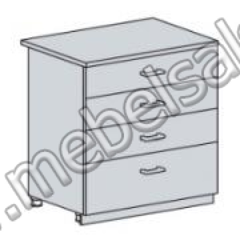 НУВЕЛЬ ШКАФ НИЖНИЙ 800 С 4 ЯЩИКАМИ (ШН4Я 800)